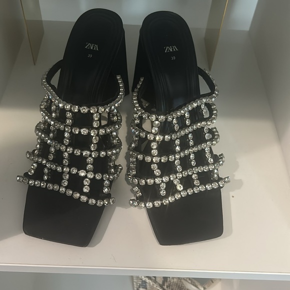Zara rhinestone heeled sandals - Picture 5 of 7